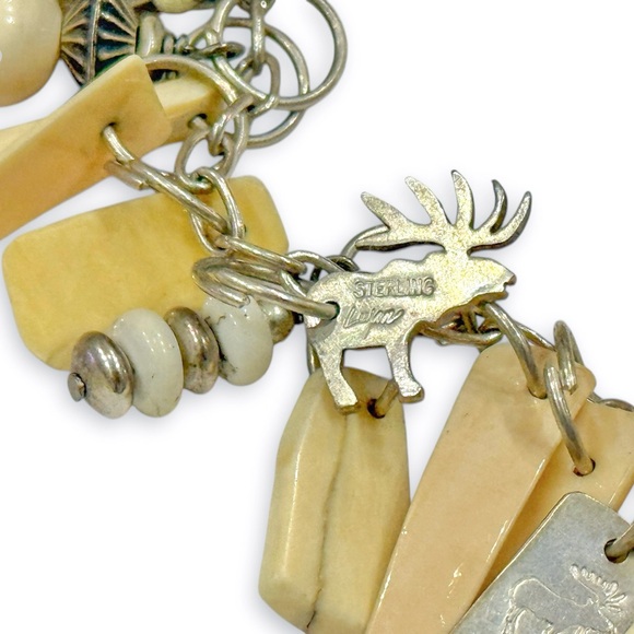 Stunning Harold Lujan Sterling, Fossilized Walrus Tusk Necklace and Bracelet Set - Picture 16 of 16